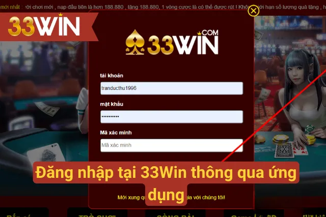 Đăng nhập tại 33Win thông qua app